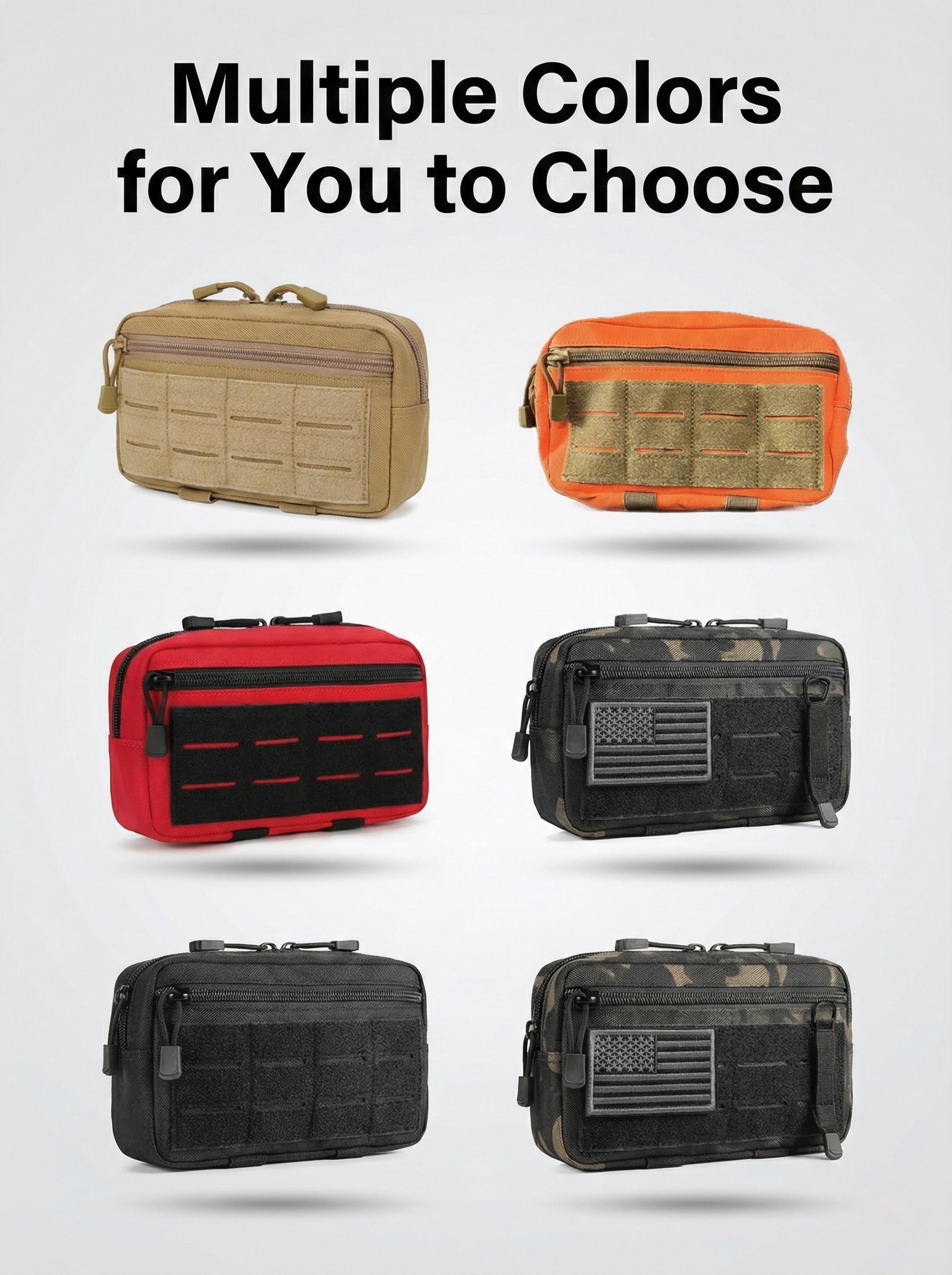 Tactical Molle Admin Pouch 8.7"x5.3"x2.2" Durable 1000D Nylon EDC Tool Pouch with US Flag Patch & Keychain Modular Storage Solution Essential Pack TikTokShopJumpstartSale SpringStatements