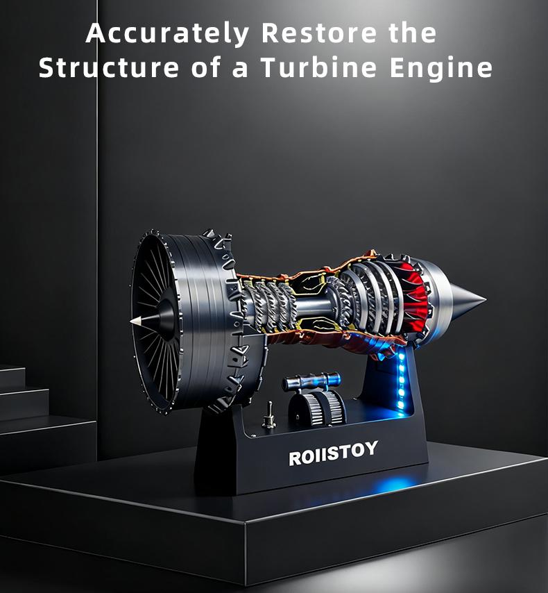 Aeroengine model Turbofan Engine kit Jet Engine Christmas gift ornaments holiday gifts Desktop decoration Quiet Brushless Motor Magnetic Material