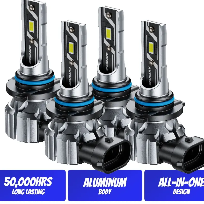 AUTOONE 9005/9006/H11 Bulbs Headlight Lights, 60W Super Bright 6000K Cool White, 1:1 Design, Plug and Play, LED Car Lights, Bulbs Kit, E3 Series Pack of 2