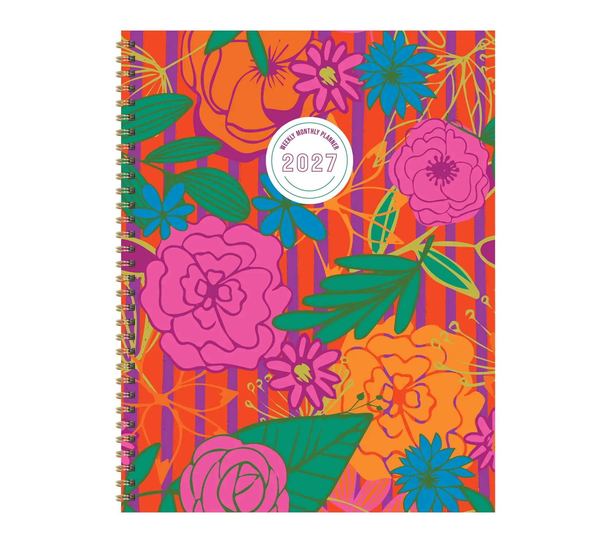 2027 Peonies Large Weekly Monthly Planner