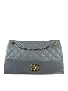 Pre-owned na Shoulder Bags Chanel 2013 Dark Grey Elegance Flap