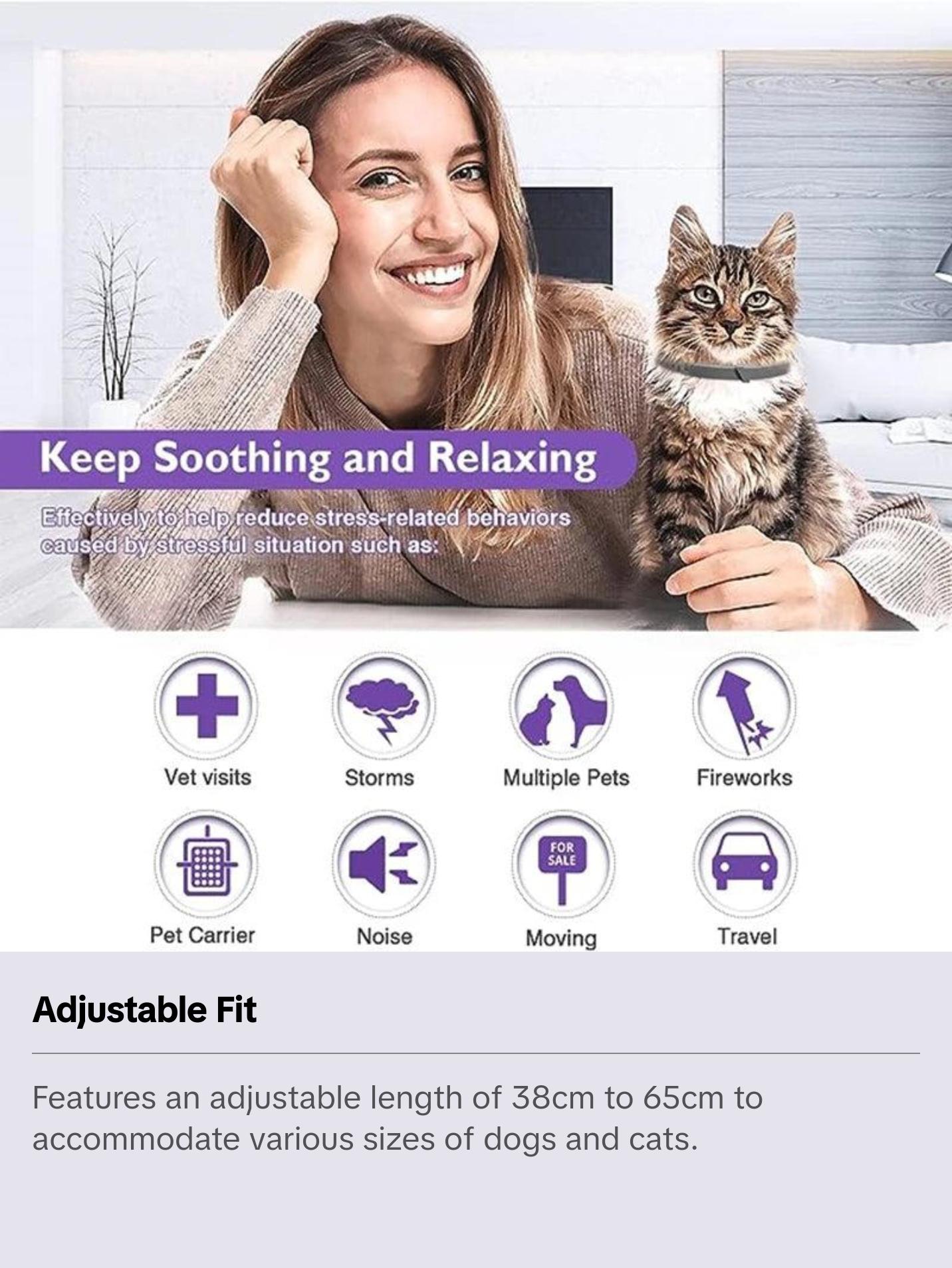 Calming Pheromone Collar for Dogs - Adjustable Comfort for Anxiety Relief