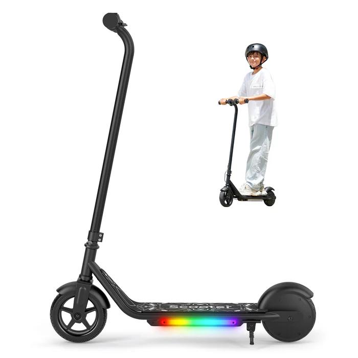 【Best Gifts】Electric Scooter for Kids, 150W Motor, 10MPH, 9 Miles, Dual Speed, 18V 2.6Ah Battery, 6'' Tires, Disc Brakes, Folding Kids Electric Scooter for Ages 6-12