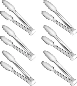 6 Pack Serving Tongs Kitchen Tongs, Buffet Tongs, Stainless Steel Food Tong Serving Tong, small tongs