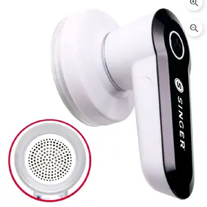 SINGER Fabric Shaver & Lint Remover, Powerful Portable Defuzzer with 3 Blades & Detachable Catcher