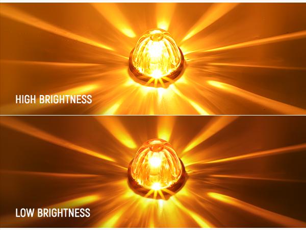 Partsam Amber Glass Watermelon Lights LED Side Marker Turn Signal Lights with Stainless Steel Bezel for Trucks Trailers Partsam Amber Glass Watermelon Lights LED Side Marker Turn Signal Lights with Stainless Steel Bezel for Trucks Trailers