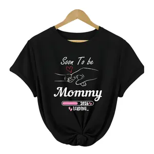 Mom Est 2026 Loading T-Shirt – 100% Cotton Soon To Be Mommy Tee