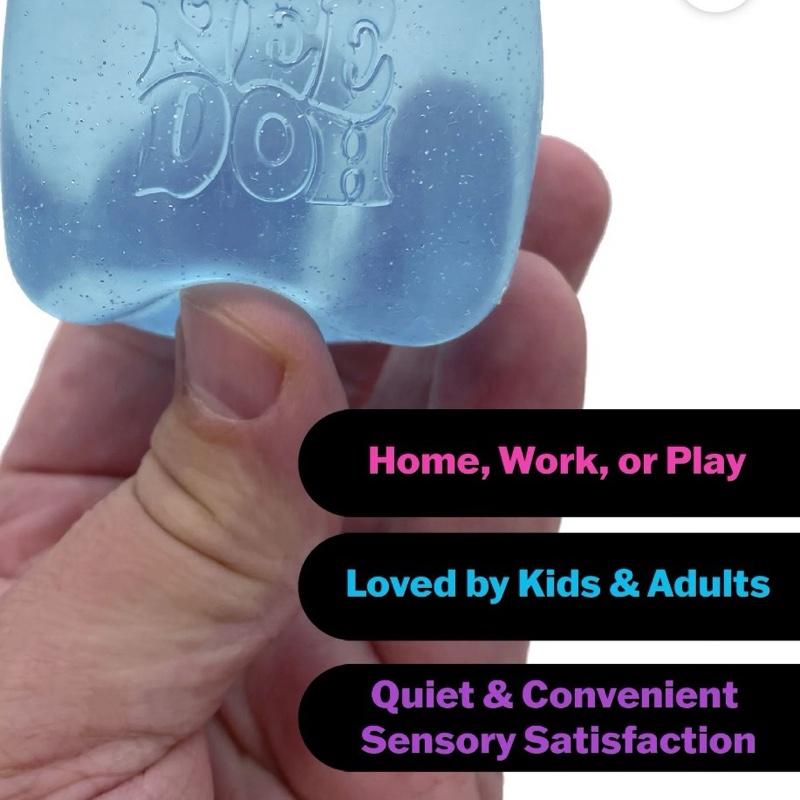 NeeDoh Nice Cube – Sensory Fidget Toy with Super Solid Squish, Stretchable Stress Relief, One Random Color