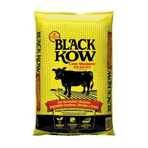 Black Kow 1 cu. ft. Composted Cow Manure is an organic soil amendment for vegetable gardens, flower beds, lawns and landscapes