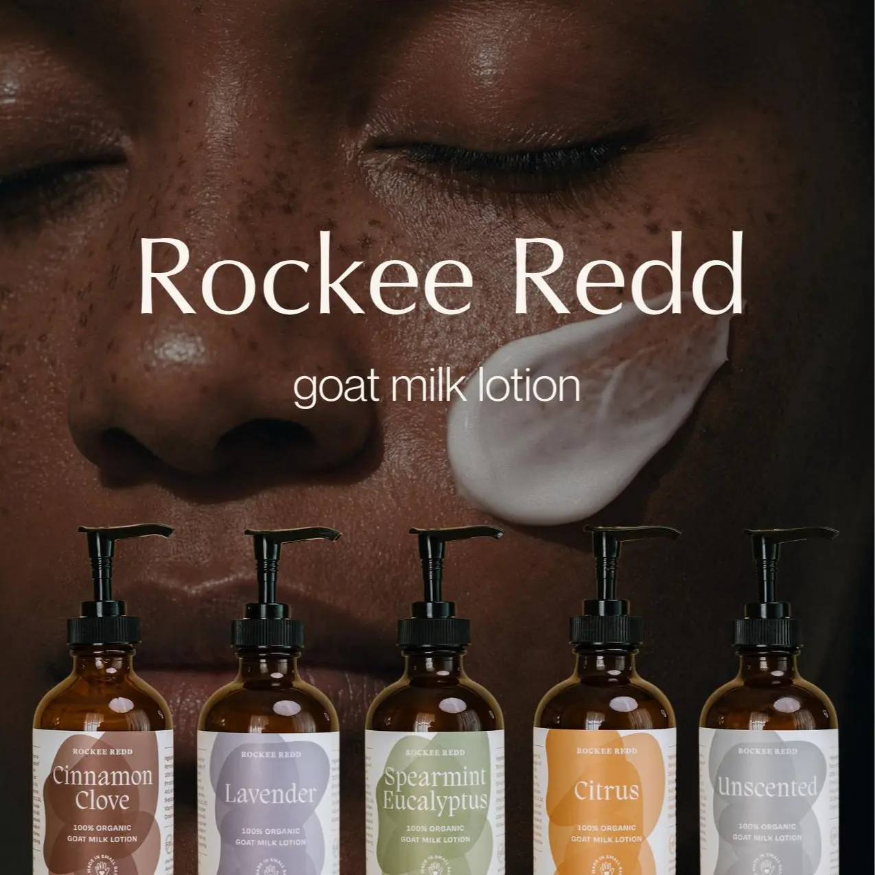 RockeeRedd Organic Goats Milk Lotion for Sensitive Skin - Lightweight & Fast-Absorbing Hydration with Nourishing Goat Milk & Botanical Ingredients