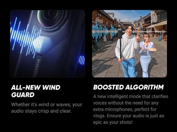Insta360 X5 - Waterproof 8K 360° Action Camera, Leading Low Light, Invisible Selfie Stick Effect, Rugged and Replaceable Lens, 3-Hour Battery, Built-in Wind Guard, Stabilization, Triple AI Chip Design