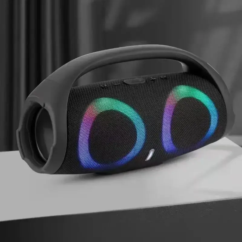 100W High-Output Compact Portable Bluetooth Speaker - Wireless Waterproof Bass Stereo Speaker with RGB Colorful Lights, 360° Surround Sound, FM Boombox, Cable-Free Mobile Audio Device, Speaker Bluetooth, Bass Speakers Nest Mini Speaker