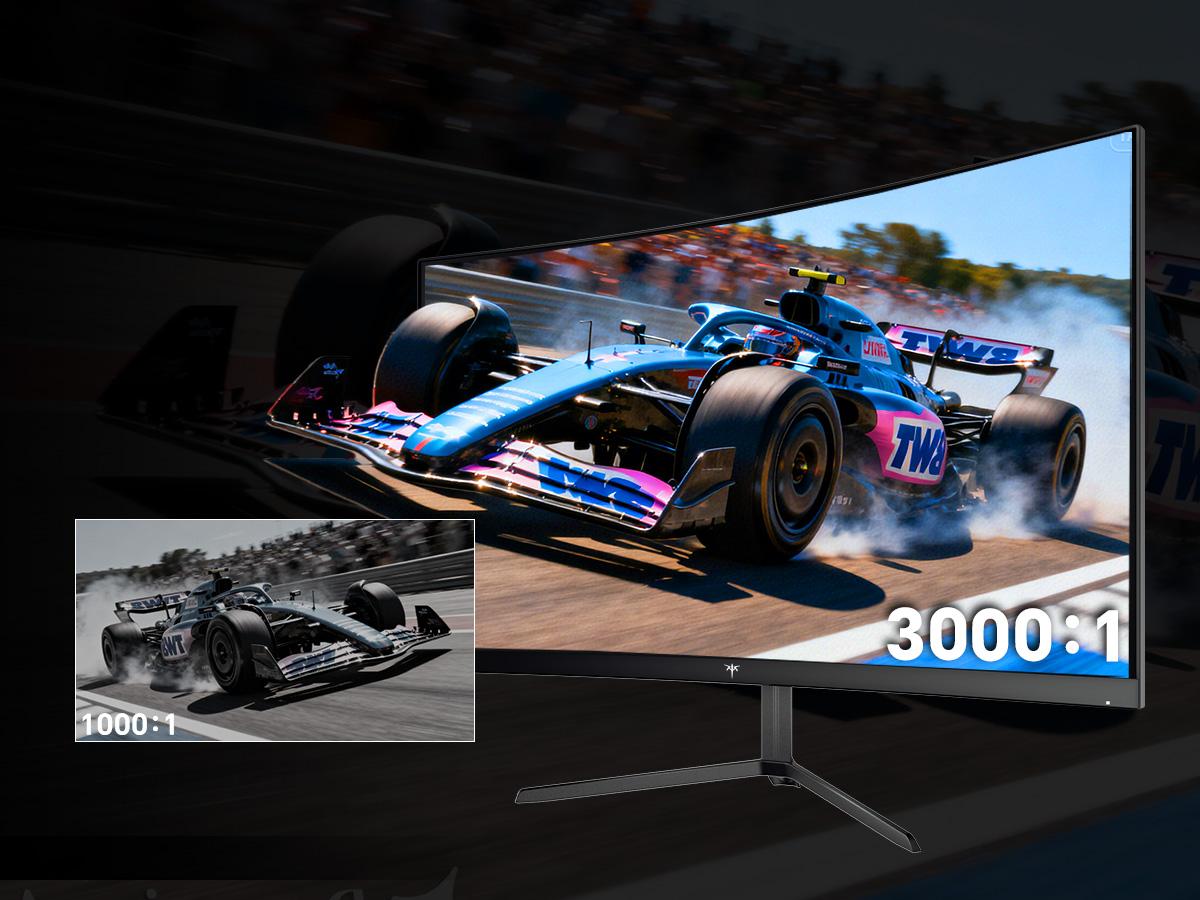 KTC 23.6" FHD 1080P 240Hz Gaming Monitor, 1500R Curved Computer Monitor 1080P, 3000:1 Contrast, Adaptive Sync, HDR, MPRT 1ms, HDMI DisplayPort, Low Blue Light, Tilt, VESA Mount, H24S17P