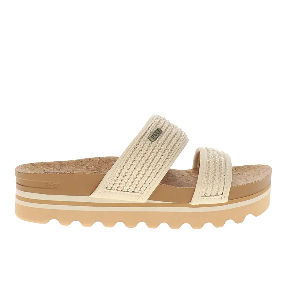 Reef Womens Cushion Vista Higher Platform Casual Sandals Casual Low Heel 1-2" - Beige