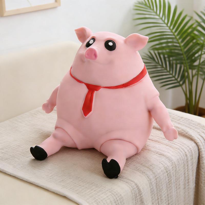 Cute and elastic pink pig plush toy | Super stress relieving toy | Creative and fun gift