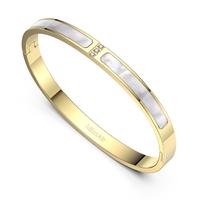 Linea Pearl Bangle - Gold