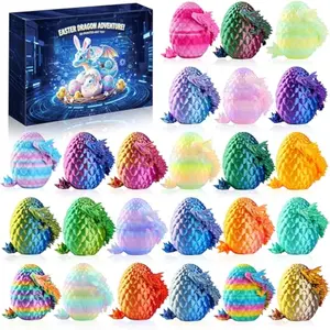 3D Printed Dragon Eggs, Mystery Crystal Dragon Egg for Easter Basket Stuffers and Essentials, Unique Easter Toys & Decor, Fantasy Tabletop Decor for Kids & Collectors