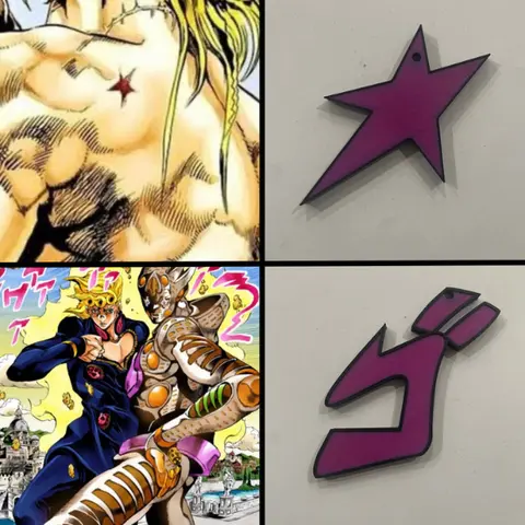 [Jjba Keychains] Jostar Birthmark & Jojos Menacing Symbol (3D PRINTED KEYCHAINS)