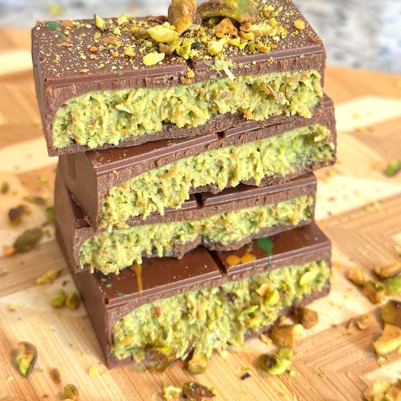Zaman Sweets Dubai Chocolate with Pistachio Filling Rich Milk Chocolate Wrapping Perfect Sweet Snack for Various Occasions