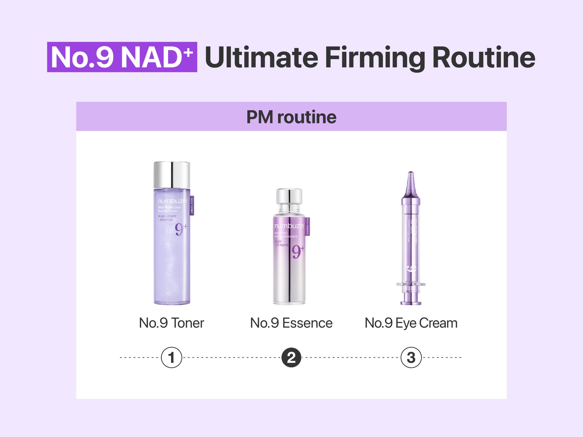[numbuzin official shop] No.9 NAD+ Peptide Essence | NAD+ BIO Lifting-sil Essence | Lifting, Firming, Wrinkles, Fine Lines, Elasticity | Peptides, NAD+ | Serum for Aging, Dull Skin | 1.69 fl. oz.