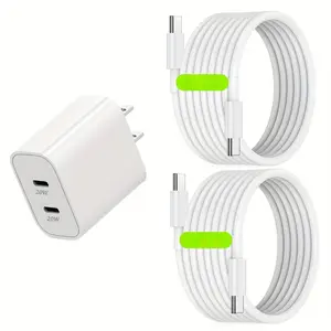 For iPhone 17 16 15 Charger,40W Dual USB-C Quick Wall Charger for Pixel 8/7/6/5/4/3 Fast Charger,  for Galaxy S24/S24+/S24 Ultra/S23/S22/S21,for Google Pixel 9 Pro Dual Charging Modes Cellphone