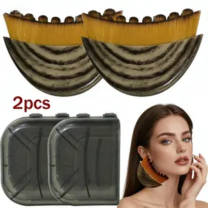 2PCS Lymphatic Sculpting Facial Brush with Handle, designed to shape jawline and chin contours. Dry brushing promotes lymphatic drainage, alleviates facial fatigue, and features ergonomic design for skin-fitting comfort. A must-have daily beauty roller.