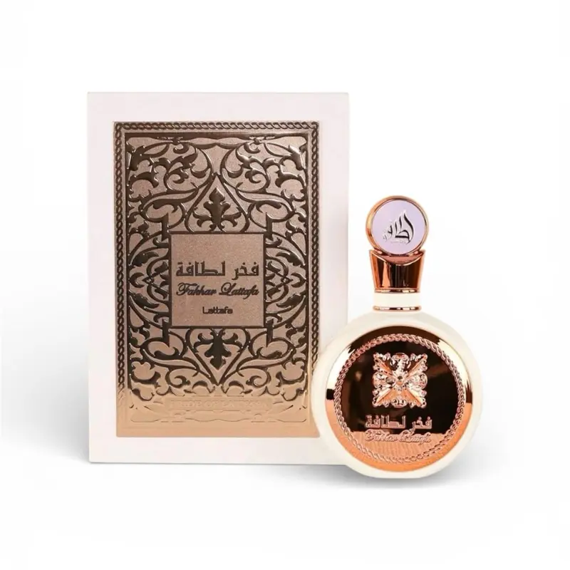 Lattafa Fakhar Rosegold Women's Eau de Parfum - Floral Fruity Fresh Sweet 3.40 Ounce 100 ml Long Lasting Fragrance