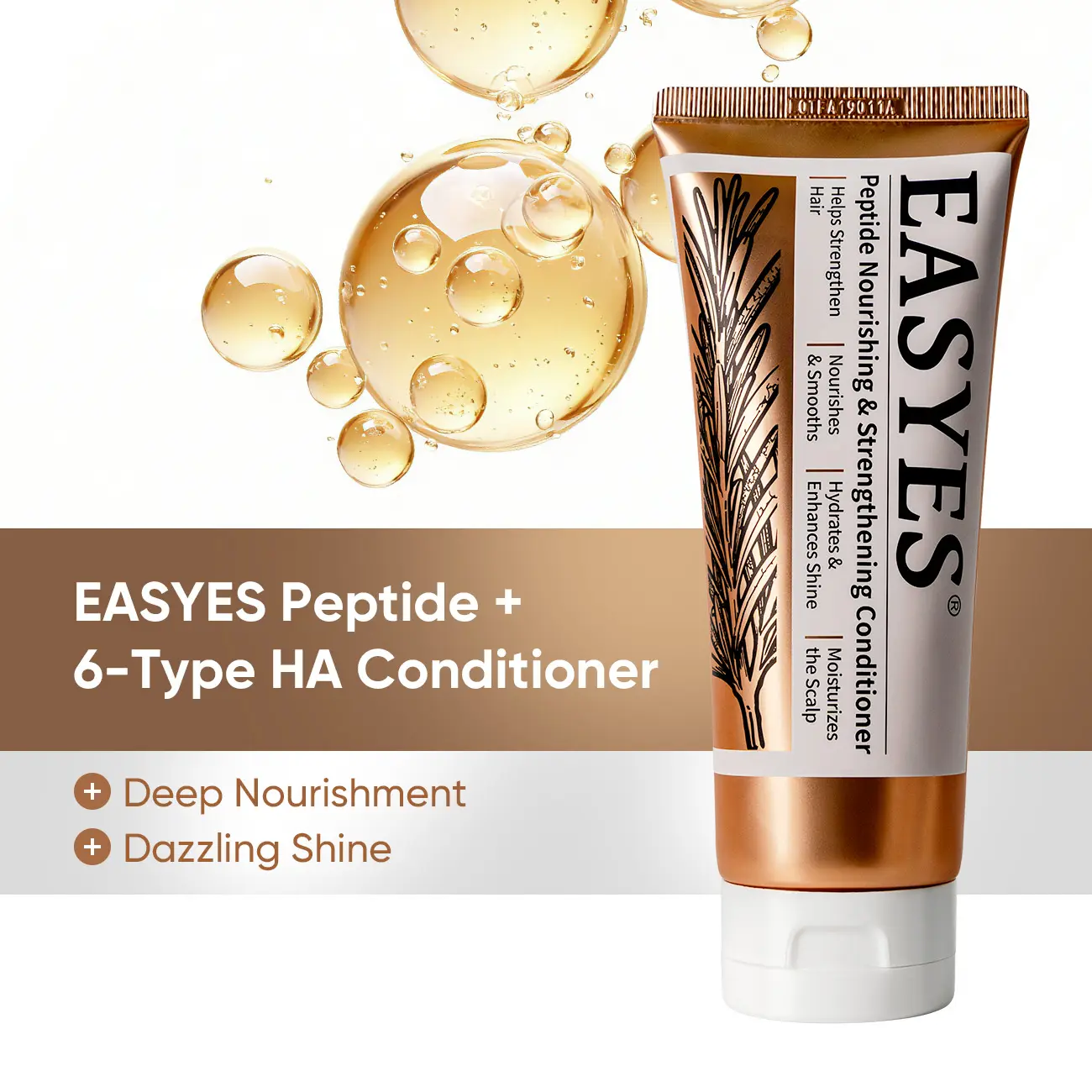 【Easyes】Shower Set Shampoo + Conditioner – Deep Scalp & Hair Nourishment, Clean Formula, Boosts Volume, Scalp-Safe, Soothes Scalp, for Curly, Fine, Thick, Oily, Frizzy Hair, 200ml (6.67oz) -SW-1