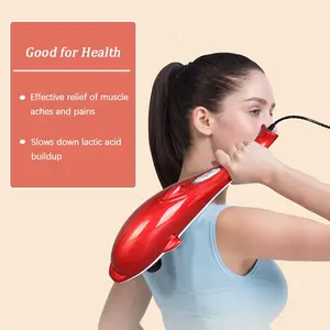 A dolphin massager, multifunctional electric tapping pounding back lumbar cervical handheld massager, household whole body vibrating instrument, holiday gift for loved ones Relaxation Aid neck massager