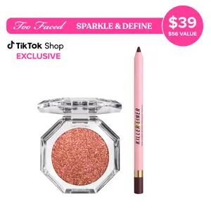 Too Faced Sparkle & Define Eye Set - Disco Crush Eye Shadow Highlighter + Killer Liner Waterproof Eyeliner Pencil