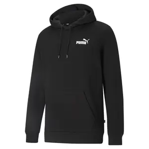 PUMA Mens Essentials Small Logo Hoodie Casual Outerwear Casual Drawstring - Black