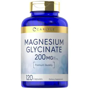Carlyle Magnesium Glycinate | 200mg | 120 Capsules | Non-GMO and Gluten Free Supplement