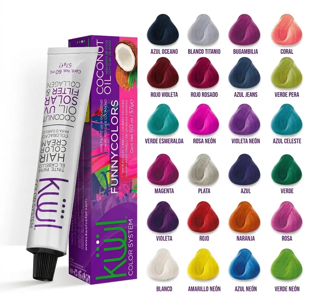 Kuul Funny Color Hair Dye - Tintes Fantasía | Vibrante Tonos Para El Cabello
