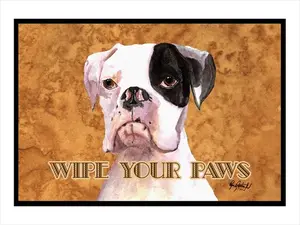 Carolines Treasures RDR3019MAT 18 x 27 in. Cooper The Boxer Indoor Or Outdoor Mat