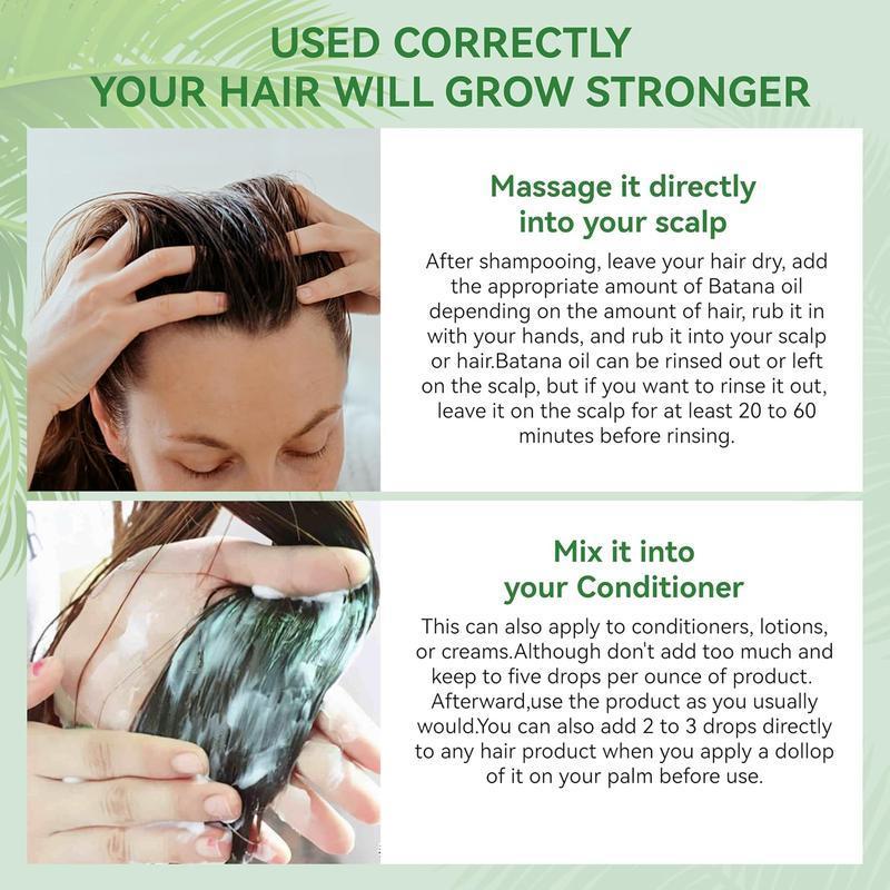 Nouelv Batana Oil for Hair Growth -100% Pure and Natural Raw, Hair Care Oil for Smoothing Frizzand Split Ends, Original Formula for Styling and Volume