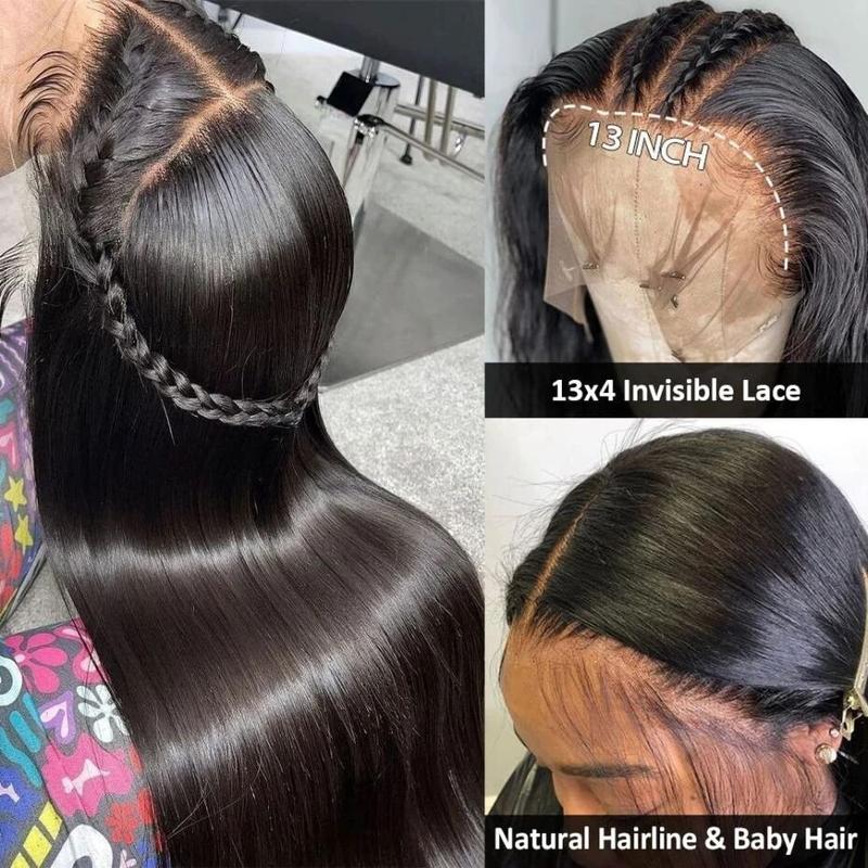 Bling Hair 13x4 Straight Lace Frontal Wig Brazilian 30 32inch Human Hair Lace Front Wigs For Black Women 13x6 Transparent Lace Wig Bleached Knots Natural Hair Smooth Wigs TikTokShopBlackFriday