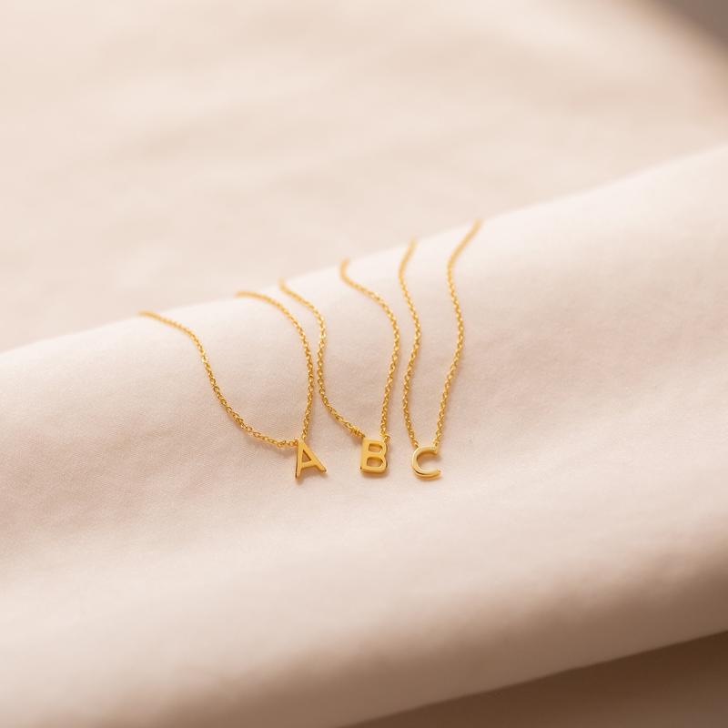 Dainty Initial Necklace by Caitlyn Minimalist - Custom Letter Necklace, Perfect Gift for Her - Gift for Mom - Bridesmaid Gifts