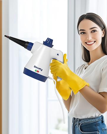 Dovety Powerful Steam Cleaner | 12-Piece Kit with Safety Lock, Chemical-Free Pressurized Steamer for Bathroom Grease, Car & Home Deep Cleaning