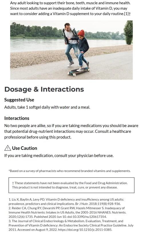 Vitamin D3 2000 IU (50 mcg) Softgels