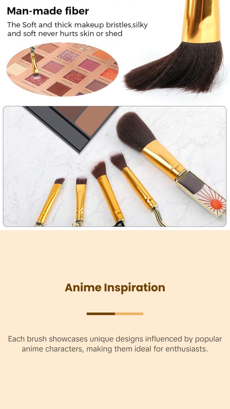 5Pcs Nezuko Makeup Brush Set