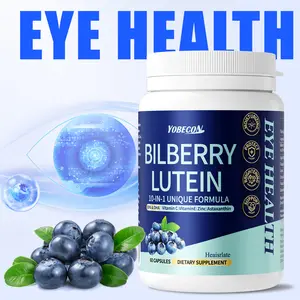 Heaisrlate [Vision Health Supplement] Eye Supplement 1150 Mg Nutrition Complex With Vitamin D3, Vitamin E, VITAMIN C, Bilberry & Lutein All-round Eye Support For Worker, Students And The Elderly 60 Capsules 30-Day Supply