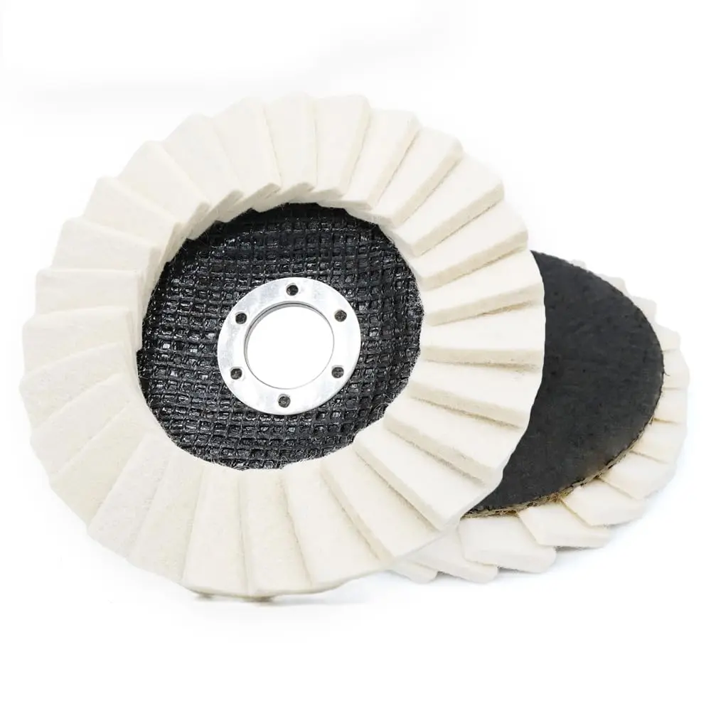 Wool Felt Polishing Pads - Wool Felt Polishing Wheels, 2-pack, 4.5-inch wool polishing wheels, suitable for angle grinders and car wax. Fathers Day Gift