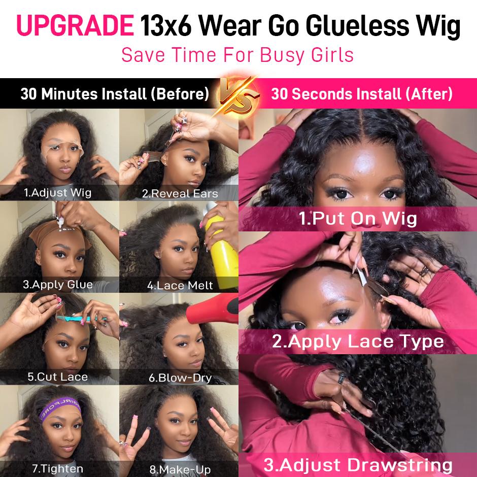 【HOT】FORGIRL FOREVER 13x6 Body Wave Wear Go Glueless Wig With Drawstring Effortless Install Ear To Ear Pre-Cut Straight Lace Frontal Wig Beginner Friendly