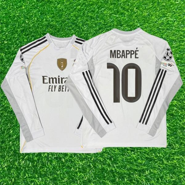 2526 Home White Short-Sleeve Jersey No. 10 Mbappé Soccer Jersey