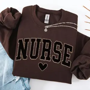 Nurse Sweatshirt, Leopard Nurse Sweatshirt, RN Crewneck Sweatshirt, Nurse Sweater, Nurse Graduation Gift, Nurse Appreciation Week, New Nurse Gift, Cozy Unisex Crewneck, Fast Shipping USA