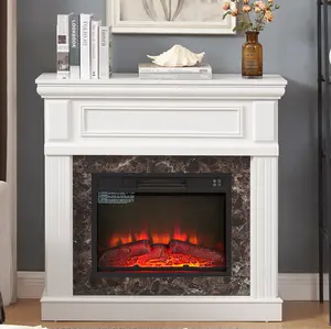 Electric Fireplace with Mantel,fireplace mantel surround with 23" Fireplace Insert, Adjustable Flame, Remote Control,41.34"W*14"D*40"H