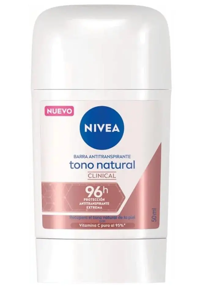 NIVEA Tono Natural Antiperspirant Clinical Stick 50g - Clinical Strength Deodorant with 95% Vitamin C for Even Skin Tone, 96 Hours Protection - Body Care (CLINICAL STICK DEO)