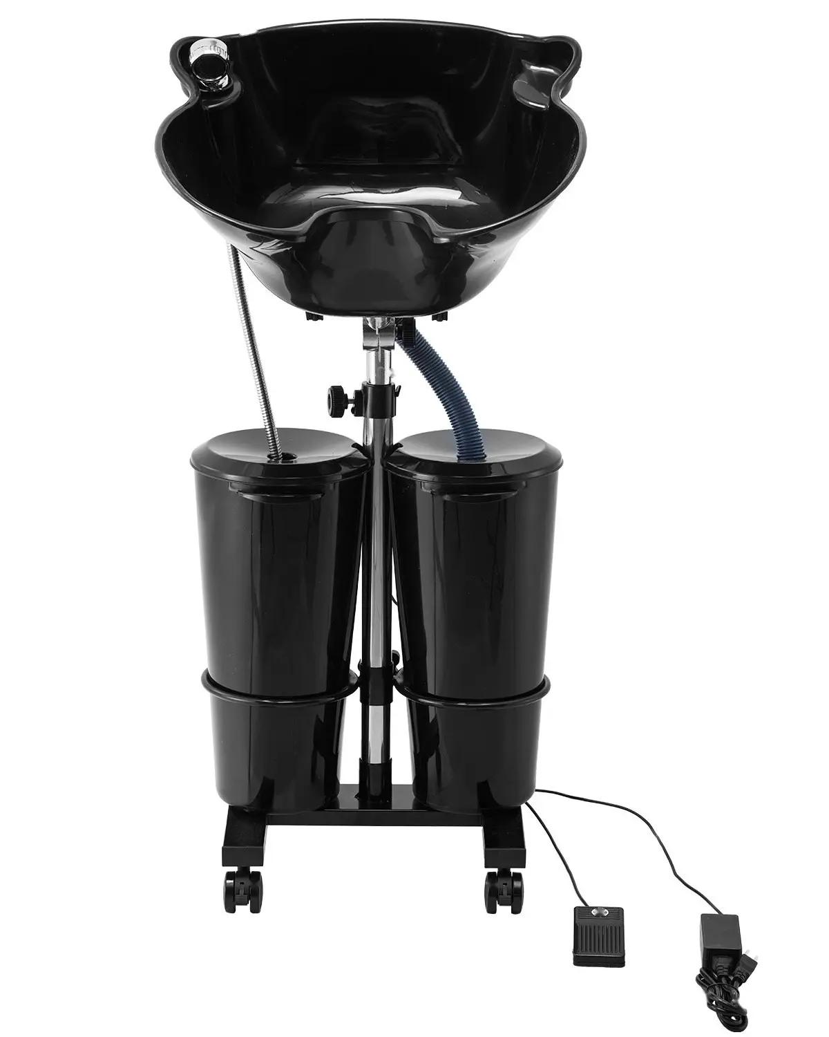 Portable Shampoo Bowl With Drain Hose And Two Buckets, Adjustable Height, Salon Sink For Hair Salons, Mobile Hair Washing Station, Lightweight Durable Hairdressing Basin, Easy Drain Connection, Ideal For Barbers Spas Home Salons