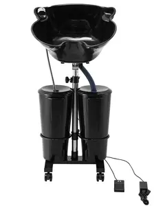 Portable Shampoo Bowl With Drain Hose And Two Buckets, Adjustable Height, Salon Sink For Hair Salons, Mobile Hair Washing Station, Lightweight Durable Hairdressing Basin, Easy Drain Connection, Ideal For Barbers Spas Home Salons