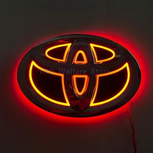 Toyota Illuminated LED Tail Emblem - Plug and play, suitable for Toyota Corolla, Camry, Prado, Alphard and other models. Installation in 5 minutes, original factory look, eye-catching day and night.